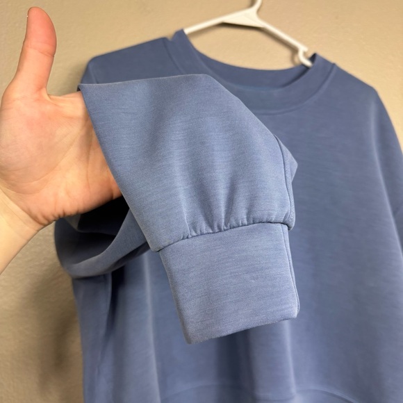 Lululemon Perfectly Oversized Crop Crew modal Crewneck Softstreme Soft Denim B - Picture 10 of 15